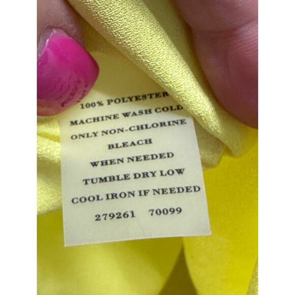 Ann Taylor Women Faux Wrap Tank Top Size 16 Butter Yellow Career - Picture 6 of 10